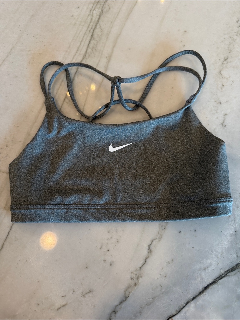 Nike Charcoal Grey Strappy Low-Impact Sports Bra